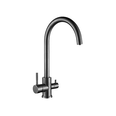 Sink Mixer Deck Type with Purifier Tap – Icon Range, Brushed Gun Metal Finish