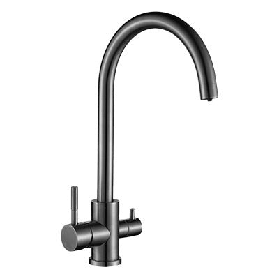 Sink Mixer Deck Type with Purifier Tap – Icon Range, Brushed Gun Metal Finish