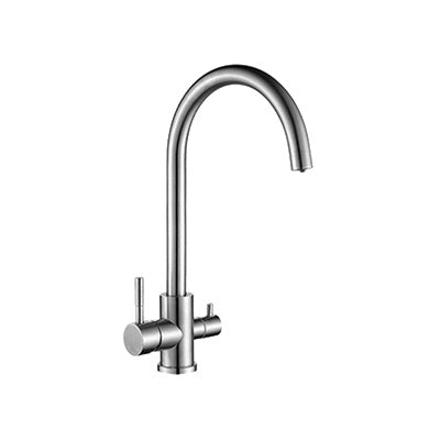 Sink Mixer Deck Type with Purifier Tap – Icon Range, Brushed Stainless Steel Finish