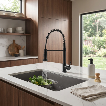 Sink Mixer Deck Type – Icon Range, Premium, Modern, 2 setting, Matt Black Finish