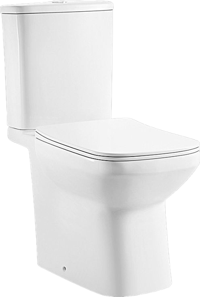 Close Coupled Suite Sottile - Lecico, Polished White, Dual Flush, Incl Mech, Incl Soft Close Seat (Incl Pan Fixations), (L) 61.4cm | (W) 38.2cm | (H) 79.5cm