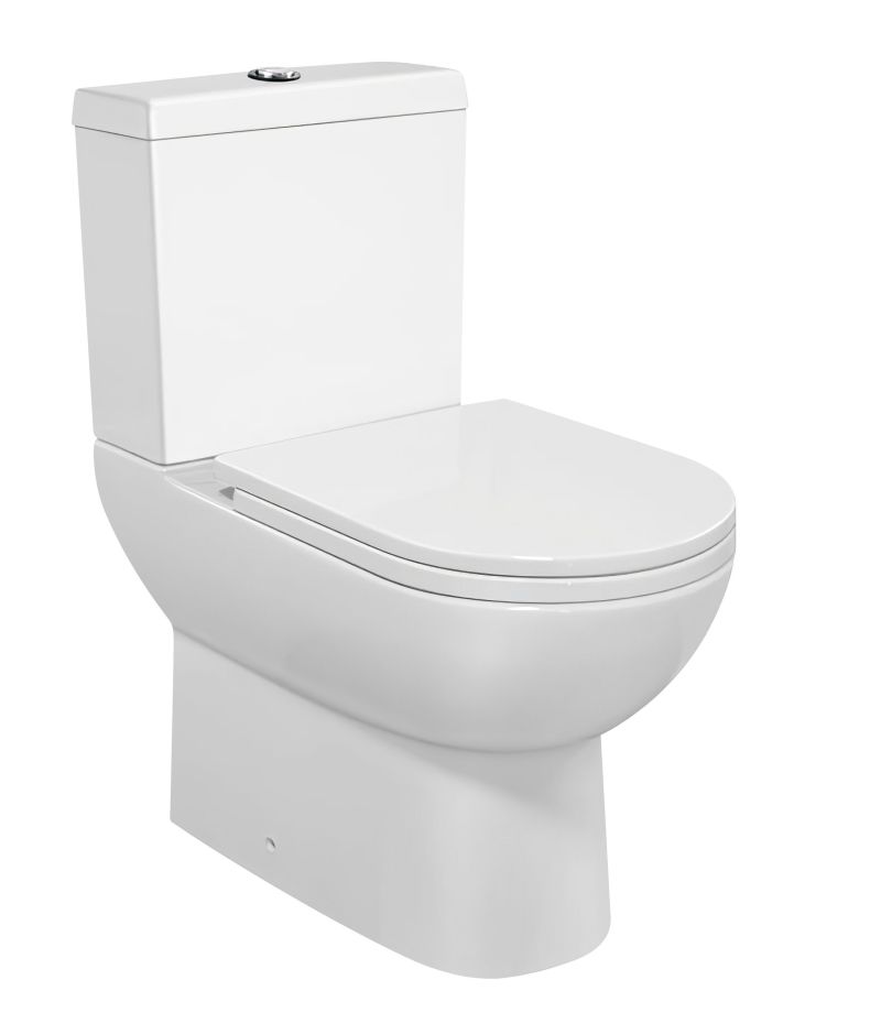 Close Coupled Suite Stellina II - Round, Polished White, Top Flush, Icon Premium Range