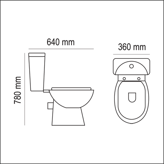 Close Coupled Suite Stellina II - Round, Polished White, Top Flush, Icon Premium Range