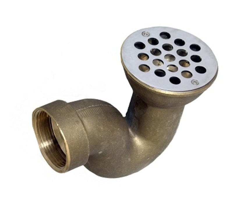 Trap - Shower Trap, 50mm, Brass, Chrome Plated Grid