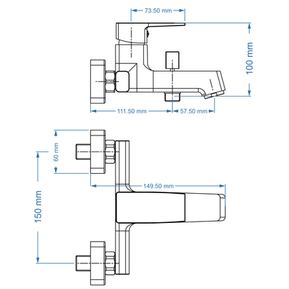 Sink Mixer Wall Type – Studio Icon Range, Modern Kitchen Tap