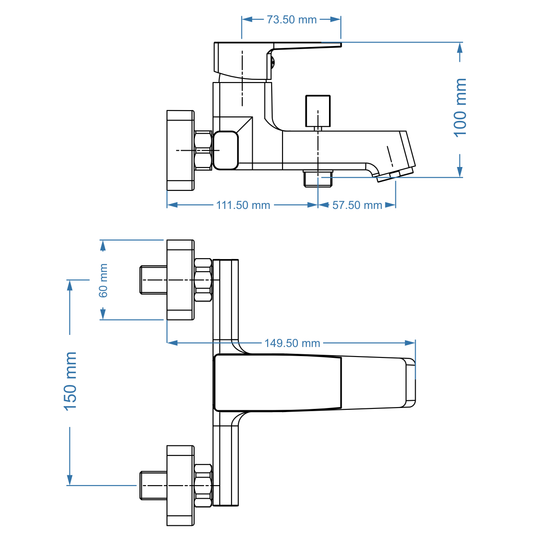 Sink Mixer Wall Type – Studio Icon Range, Modern Kitchen Tap