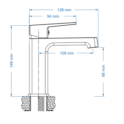 Basin Mixer – Studio Icon Range, Modern Bathroom Tap
