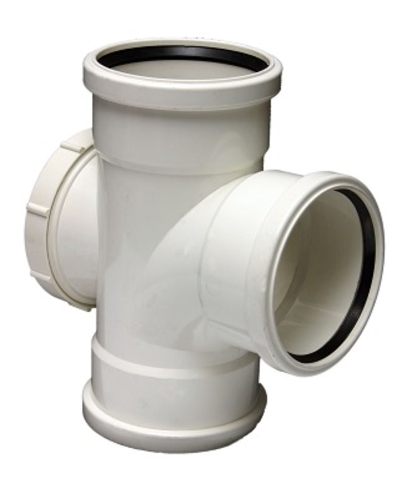 Junction Single - Above Ground, with Inspection Eye, Plastic, 110mmx95°