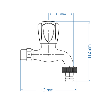 Hosebib tap 1/2"x3/4" – Taurus Icon Range, Conventional Bathroom Tap