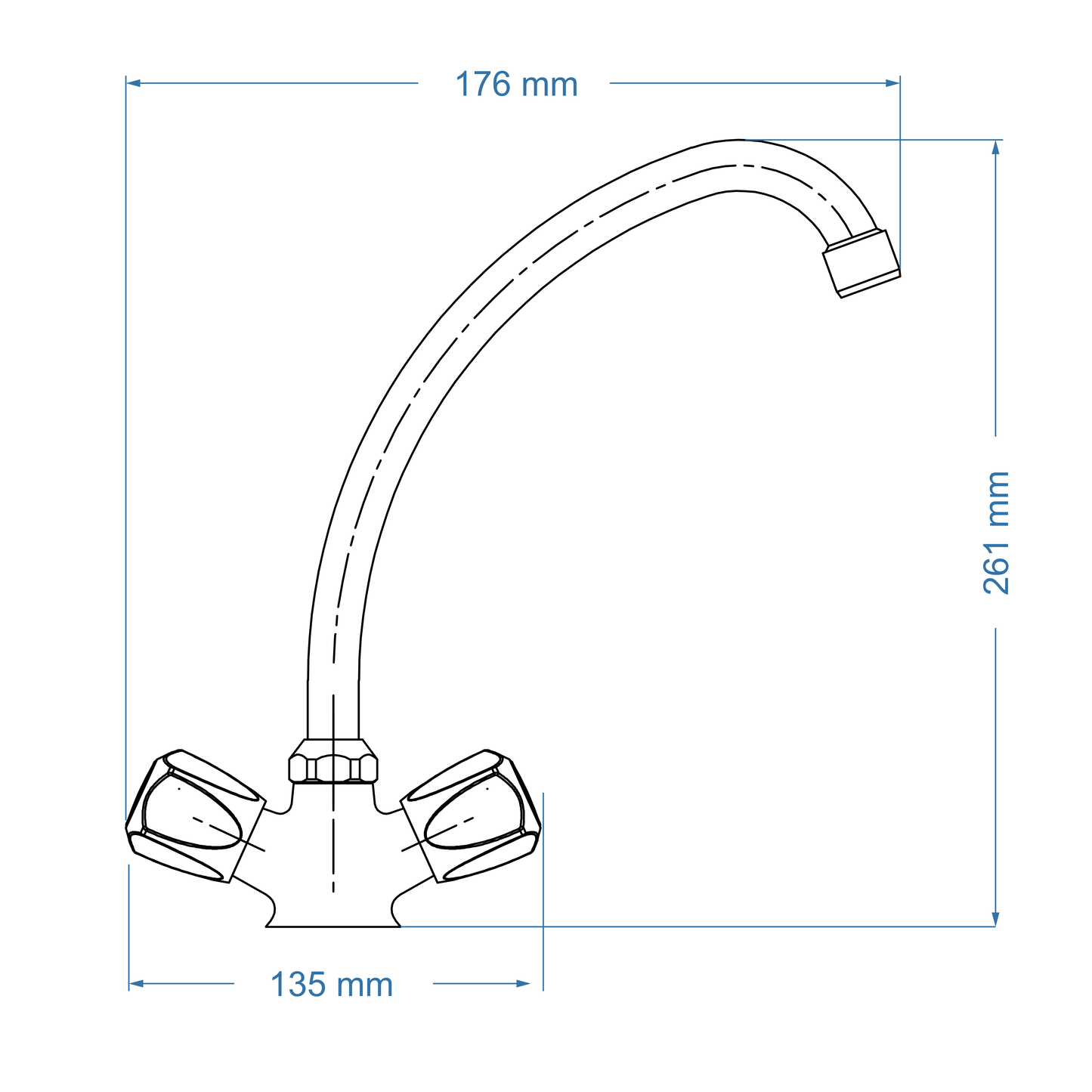 Sink Mixer Deck Type – Taurus Icon Range, Conventional Kitchen Tap