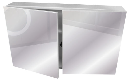 White Wooden Mirror Cabinet – Double Door, 570 x 350 x 95mm