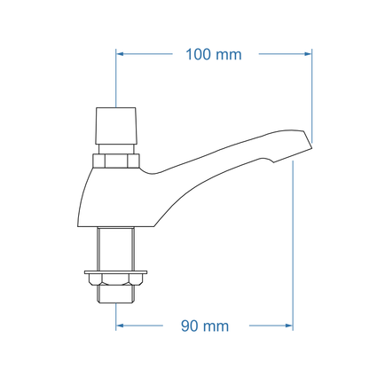 Demand Tap - Pillar Tap, Chrome Finish, 1/2"