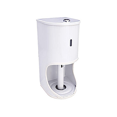 Toilet Paper Holder – 2 Roll, Lockable, White, Steel