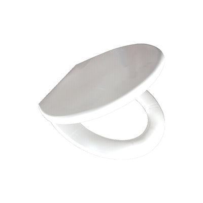 Toilet Seat - White Wooden with Stainless Steel Hinges, Premium Icon Range