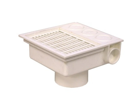 Gulley Head and Grid - Plastic, Square, Plastic, 110mm