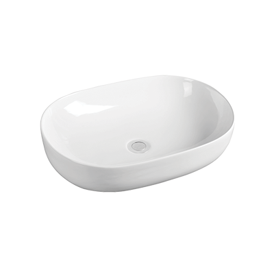 Basin Free Standing Olivia– Ceramic, Icon Premium Range, White, (L) 48cm | (W) 34cm | (H) 14cm