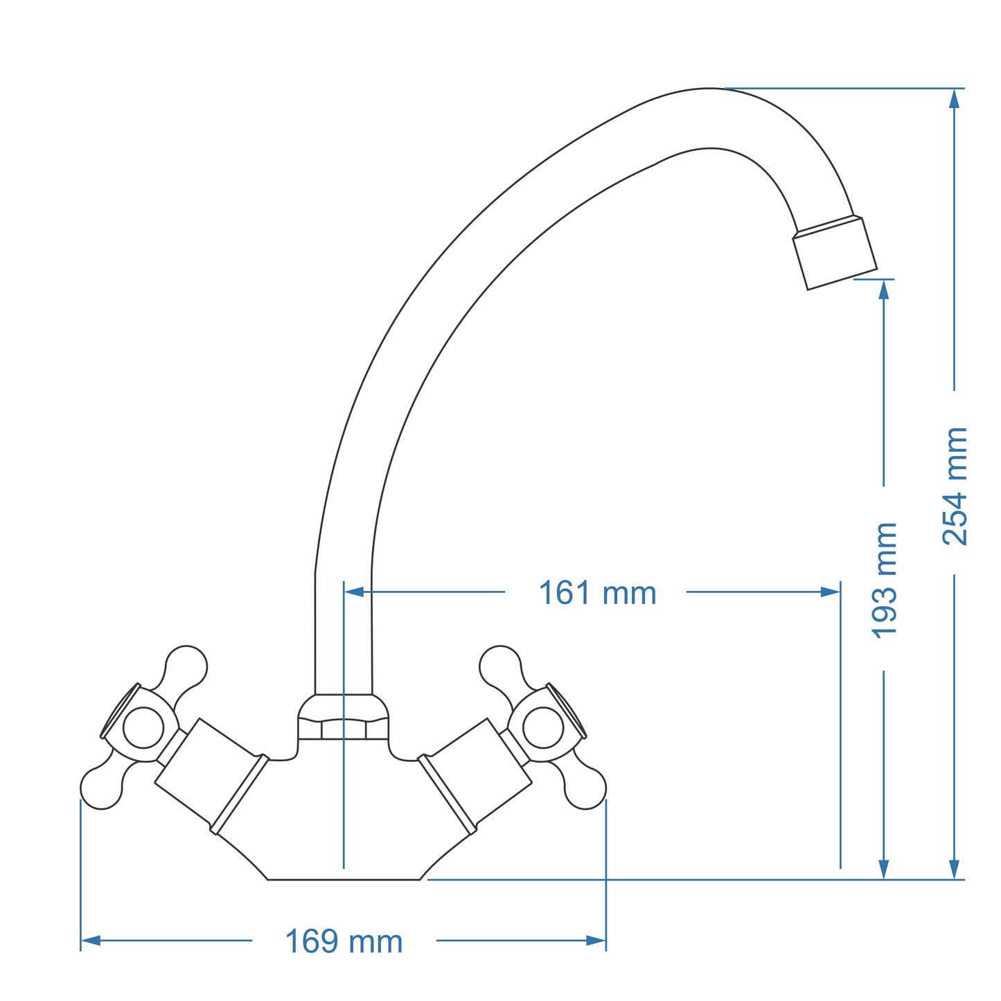 Sink Mixer Deck Type – Victory Icon Range, Conventional Kitchen Tap