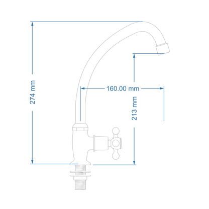 Prep Bowl Tap – Victory Icon Range, Conventional Kitchen Tap