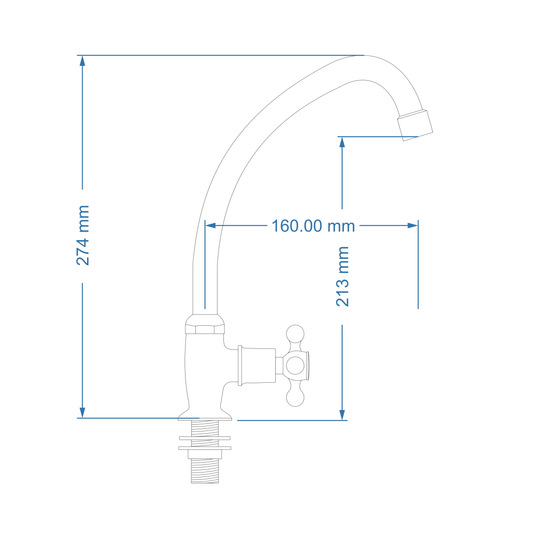 Prep Bowl Tap – Victory Icon Range, Conventional Kitchen Tap