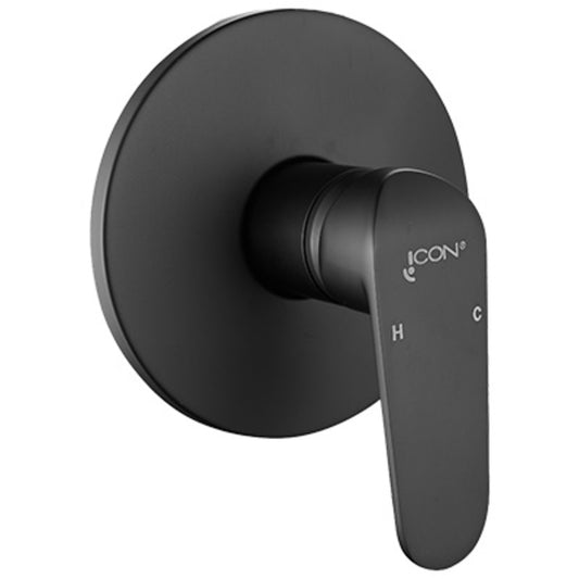 Shower/Bath Mixer/Concealed Mixer – Venus Icon Range, Matt Black Finish, Modern Bathroom Tap