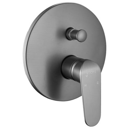 Shower/Bath Mixer/Concealed Mixer – Venus Icon Range, Modern Bathroom Tap in Brushed Gun Metal Finish