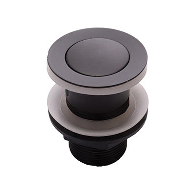 Basin Waste - Stainless Steel with Pop-Up Unslotted 32mm, Matt Black Finish