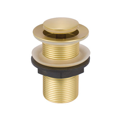 Basin Waste - Stainless Steel with Pop-Up Unslotted 32mm, Brushed Gold Finish