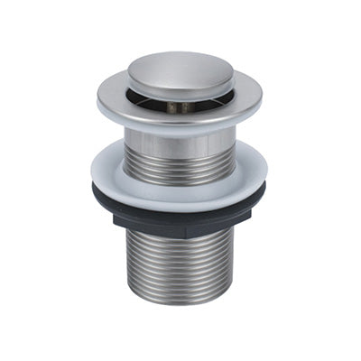 Waste - Basin Waste, Pop-Up Plug, Matt Stainless Steel Finish, Unslotted, 32mm
