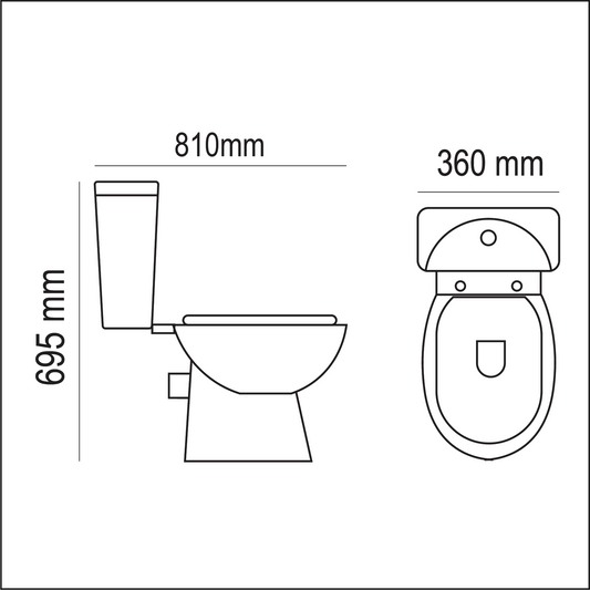 Close Coupled Suite Wensbury - Round, Polished White, Front Flush