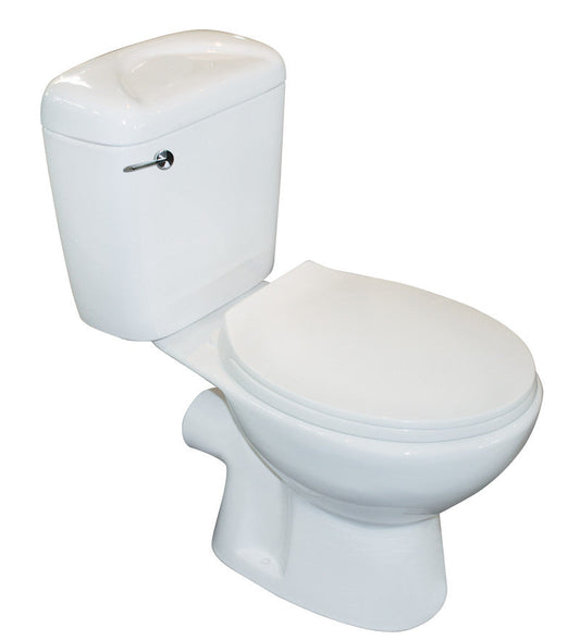 Close Coupled Suite Wensbury - Round, Polished White, Front Flush