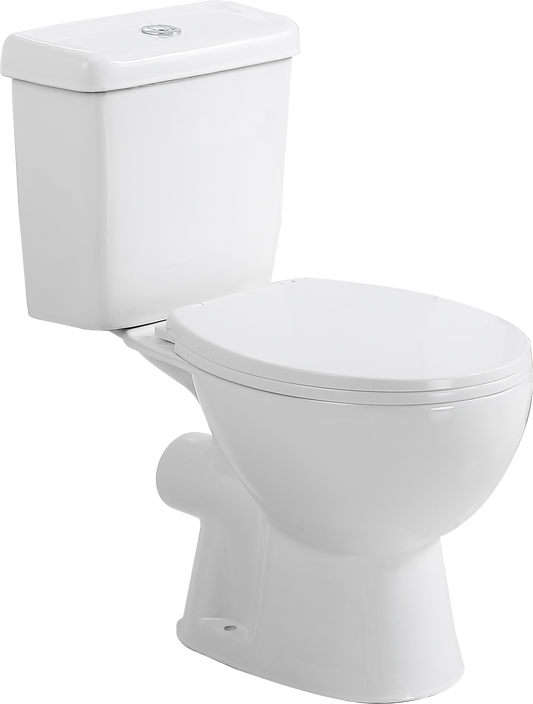 Close Coupled Suite Wensbury - Round, Polished White, Top Flush, Icon Conventional Range, (L) 36cm | (W) 81cm | (H) 69.5cm