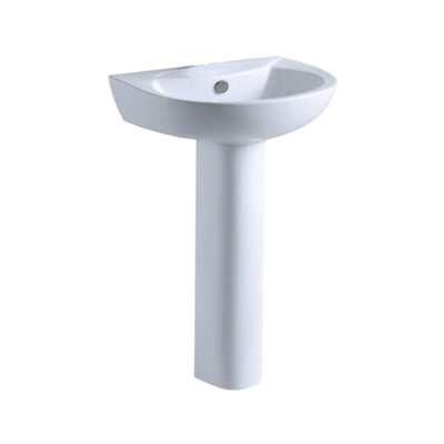 Basin & Pedestal Wensbury - 1 Tap hole