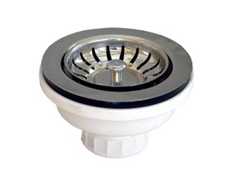 Waste - Sink Waste, Stainless Steel, Chrome Finish, 90mm