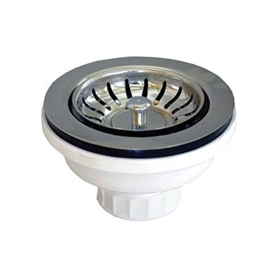 Waste - Sink Waste, Stainless Steel, Chrome Finish, 90mm