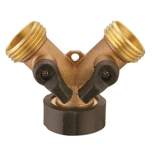 Adaptor - Y-Piece, with Levers, Brass