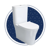 Close Coupled Suite, Zara - Lecico, Rimless, Polished White, Top Flush, Incl Mech, Incl Soft Close Seat 6103, (L) 59.9cm | (W) 38cm | (H) 82cm