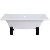 Bath Freestanding Rectangular - Bristol 1700mm with Wooden Legs
