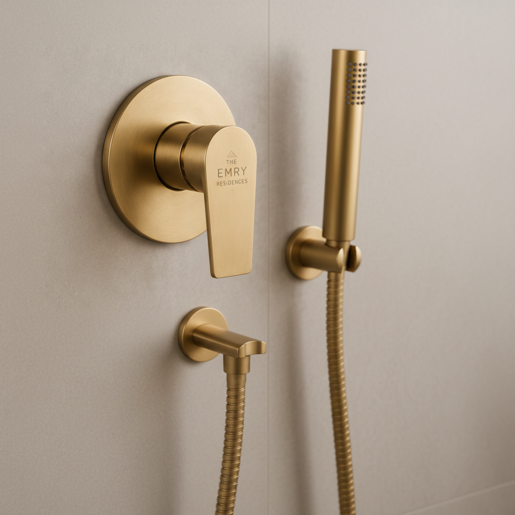 Brushed Gold Shower Mixer
