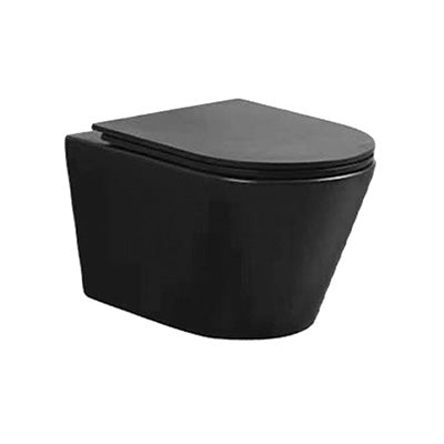 Wall-Hung Pan Coal – Round, Matt Black Finish, (L) 49cm | (W) 37cm | (H) 37cm