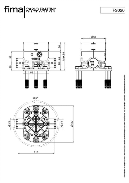 Fima Built-In Box for Freestanding Bath/Shower Mixer