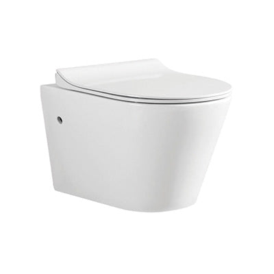 Wall-Hung Pan York – Square, Polished White, Icon Premium Range, (L) 49cm | (W) 37cm | (H) 37cm